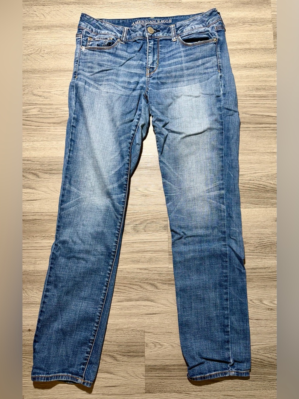American Eagle Women’s Jeans Skinny Size 10 Blue Wash Stretch Denim